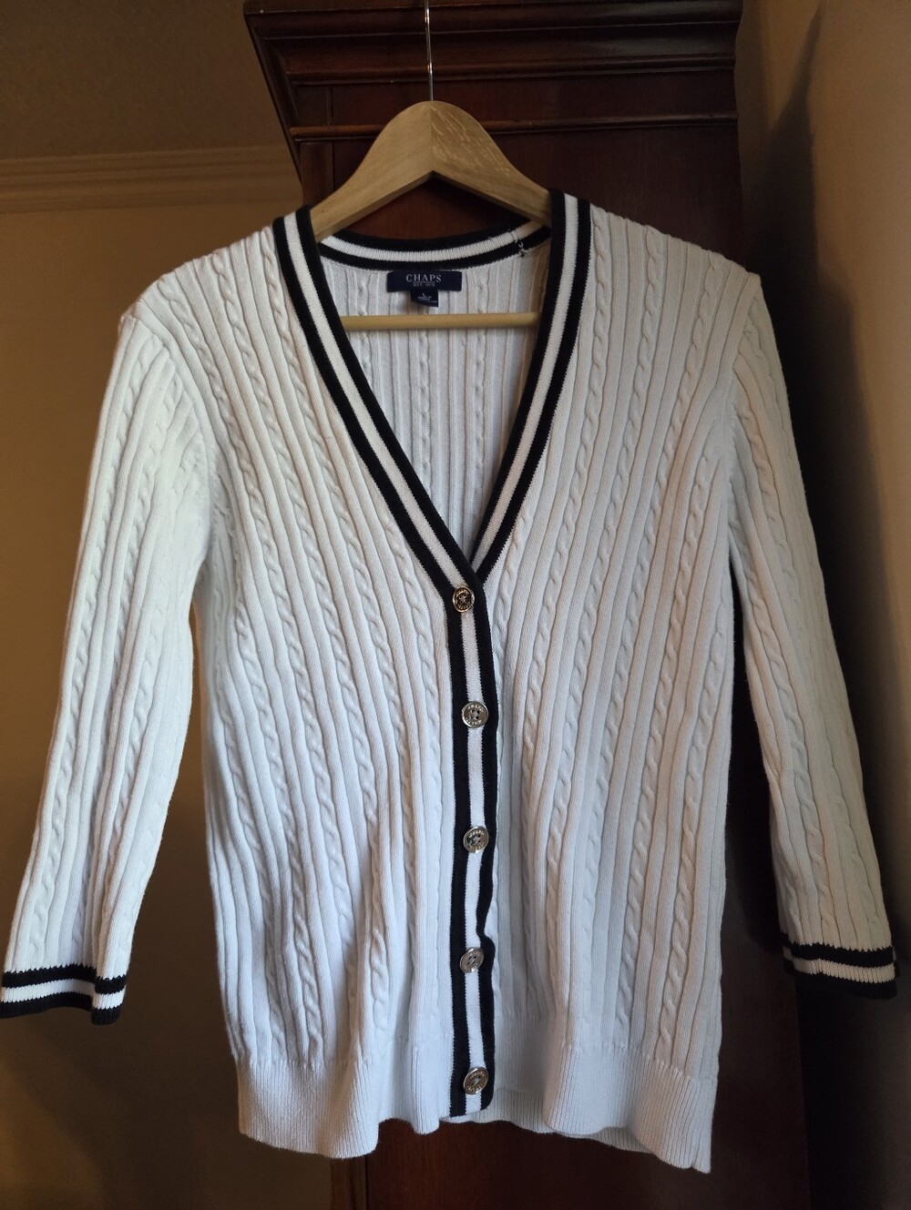 Chaps Cardigan sweater sz large button front